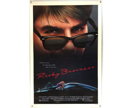 Risky Business (1983), US One Sheet Linen Backed Movie Poster, artwork by Drew Struzan, was folded now backed, 27 x 41 inches