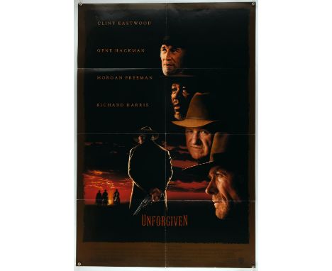 Unforgiven (1992), US One Sheet Movie Poster for the Clint Eastwood Western, artwork by Bill Gold, folded, 27 x 41 inches Con