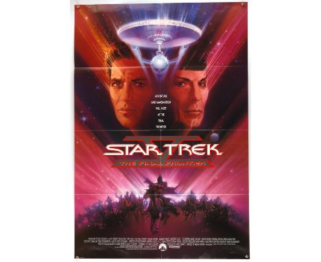 Star Trek V The Final Frontier (1989), US One Sheet Movie Poster, artwork by Bob Peak, folded, 27 x 41 inches Condition Repor