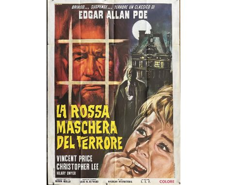 Oblong Box (AKA La Rossa Maschera Del Terrore) (1969), Italian One Panel Film Poster, artwork by Renato Casaro, folded, 39 ¼ 