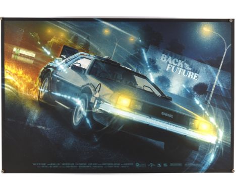 Complete Set of Back to the Future Lithograph Prints for the trilogy, released by Vice Press, artworks by Kevin Wilson, all h