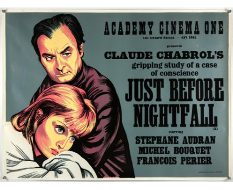Just Before Nightfall (1971), British Quad Film Poster, 40 x 30 inches, rolled, Academy Cinema London, Peter Strausfeld artwo
