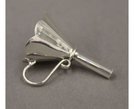 A silver model of a funnel