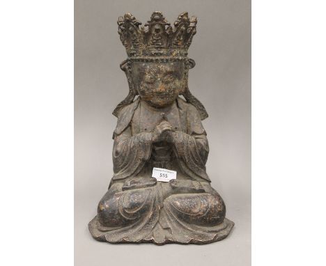 A large cast model of a deity