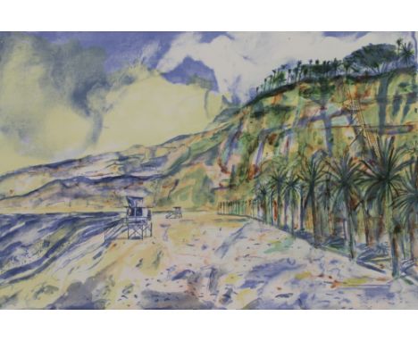 CHRISTOPHER CORR (20th/21st century) British, Santa Monica Beach, two limited edition prints, signed, titled and numbered 90/