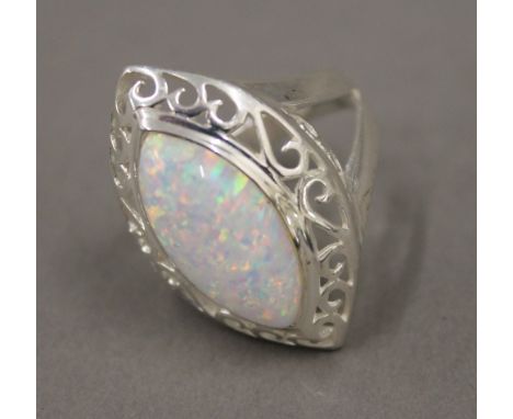 A silver dress ring