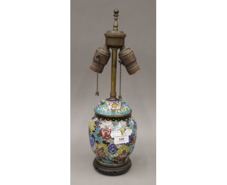 A cloisonne lamp