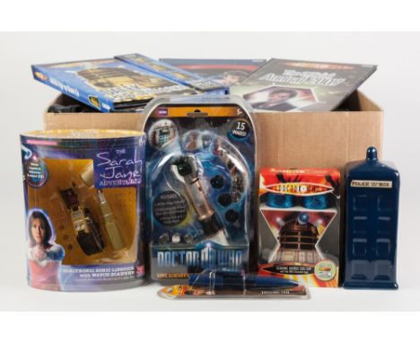 DOCTOR WHO-M THREE BOARD GAMES, with cellophane wrappers, as new, SONIC SCREWDRIVER PROJECTOR, in original blister pack, CERA