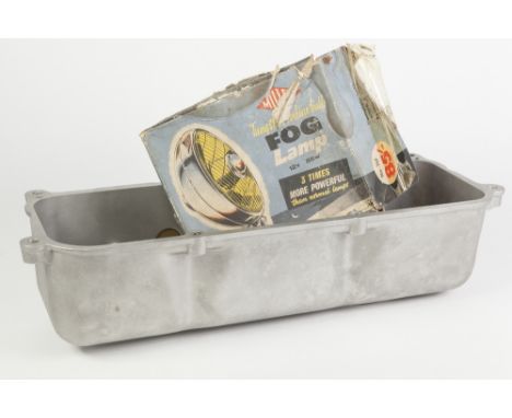 ROLLS ROYCE CAST ALUMINIUM CYLINDER HEAD COVER, OE 26387, as new, 19 ¼" (49cm) long overall, together with a 'MILLER No; 75F'
