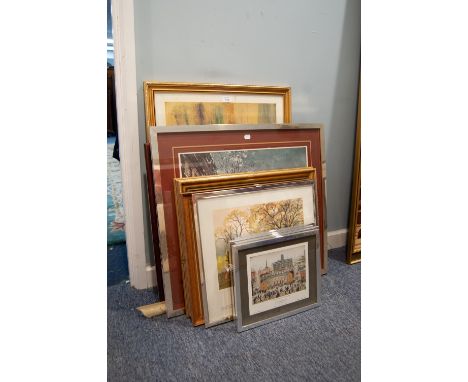 FOUR FRAMED 'L S LOWRY PRINTS', HELEN BRADLEY 'WAITING FOR GRANDPA' PRINT AND FIVE OTHER PRINTS (10)