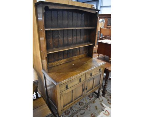 An early 20th Century oak dresser, nice compact size, width approx, 107cm