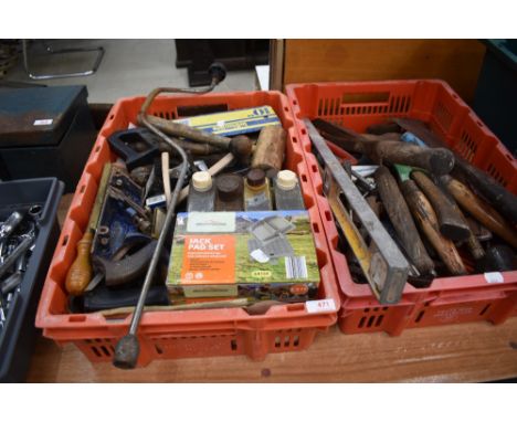 Two trays of various tools etc
