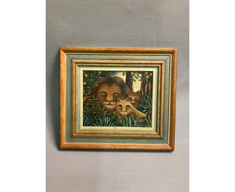 Jerzy Marek original painting titled "A Portrait" dated 1983-86. Painting size 15.5x19cm 