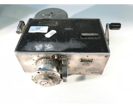 A vintage ticket machine, a product of Setright Registers Ltd, Serial.No. 47960, in a working condition 
