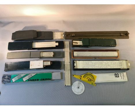 A lot of various vintage rulers 