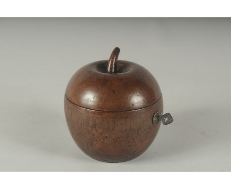 AN APPLE TEA CADDY.