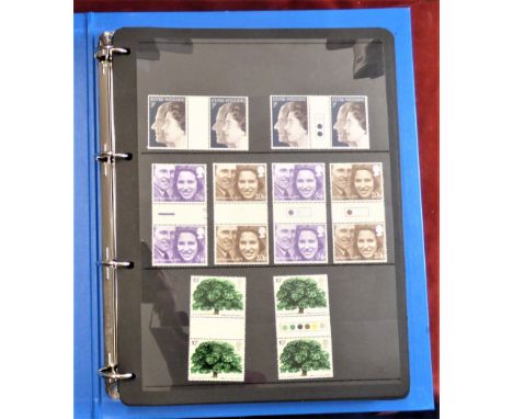 Great Britain 1973-79 Collection of u/m mint Gutter Pairs and Traffic Light Pairs in an album. Includes 73 Royal Wedding