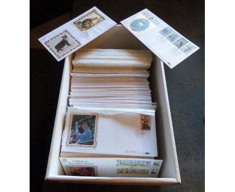 Jersey, Guernsey &amp; Isle of Man 1986-1996 Benham FDC's (Large). A very fine clean lot, some retail £15 each. Light duplica