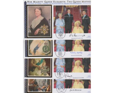 Great Britain (Signed) 2000 (4 Aug) H.M. Queen Mother, official Colonel in Chief Benham FDC's - The Black Watch, Royal Army M