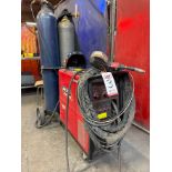 LINCOLN ELECTRIC POWER MIG 256 WELDER, S/N M3200200163, TANKS INCLUDED