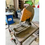 RIDGID ABRASIVE CUT OFF SAW, W/ METAL CART