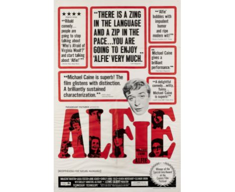 AlfieSheldrake Films, 1966,US one sheet cinema poster, framed, 67.5cm x 104cm (26 1/2in x 40 1/2in)Footnotes:Sir Michael Cain