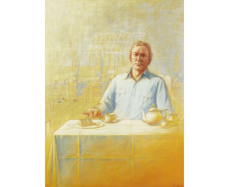 Guy Gladwell (British, 20th)Portrait of Sir Michael CaineSigned and dated 'GUY GLADWELL.87.' (lower right) Oil on canvas 152.