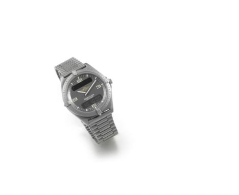 Sir Michael Caine's Breitling. A titanium analogue and LCD digital display bracelet watchModel: NavitimerReference: 80360/E56
