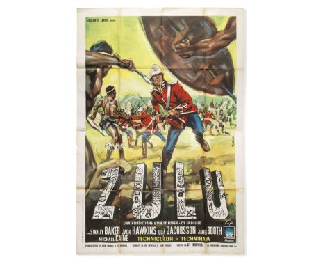ZuluParamount, 1964,Italian four-foglio cinema poster, artwork by Mauro Colizzi, folded, 200cm x 140cm (79in x 55in)Footnotes