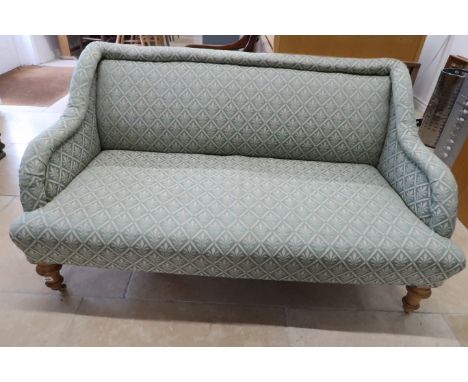 A good quality 19th century sofa, recently re upholstered and in good condition - Width 130cm