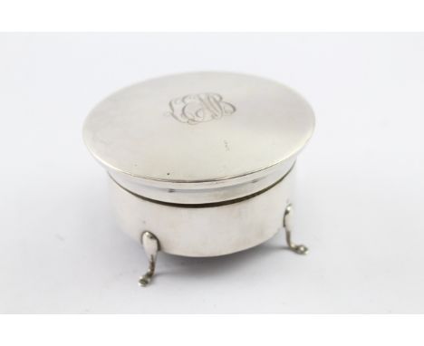 A .925 STERLING SILVER JEWELLERY/ TRINKET BOXWeight: 143gms