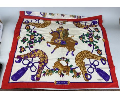 A HERMES PARIS SILK SCARF 86 x 86 cm