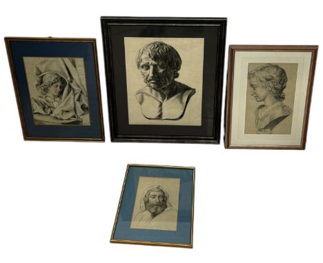 HERBERT MARKIEWICZ (1900-1962): THREE PENCIL DRAWINGS FROM HIS STUDIO (3)Largest drawing 44cm x 33cmFramed and glazed, larges