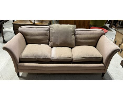 A THREE SEATER SOFA UPHOLSTERED IN CHENNILE FABRIC208cm x 85cm x 85cm
