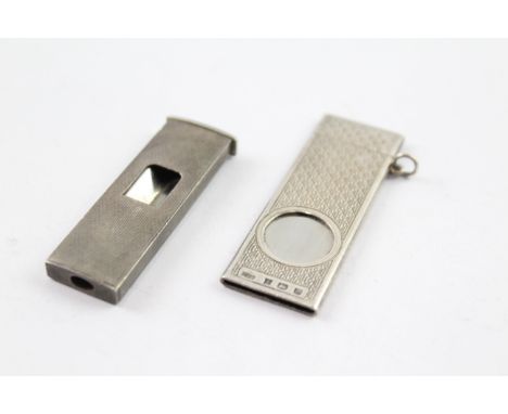 TWO .925 STERLING SILVER CIGAR CUTTERSWeight: 38gms