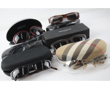 A VARIETY OF DESIGNER SUNGLASSES/ GLASSES BRANDED, ASSORTED INC CASES (6)