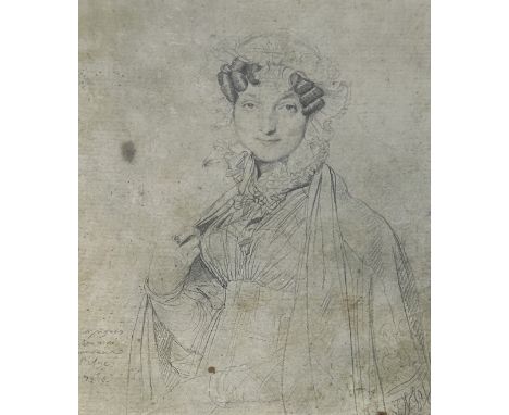 AFTER JEAN AUGUSTE DOMINIQUE INGRES (1780-1867): A PENCIL DRAWING 'MME JOSEPH BALZE'Inscribesd in pencil bottom left. Inscrib