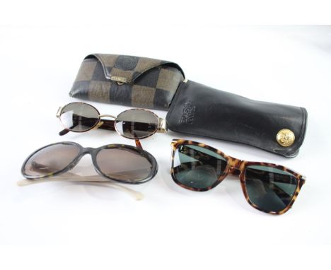 DESIGNER SUNGLASSES/ GLASSES INCLUDING VERSACE, FENDI, CHANEL INCLUDING CASES (3)