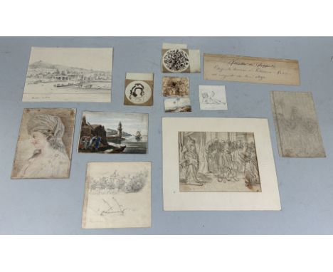 A COLLECTION OF ELEVEN OLD MASTER STYLE DRAWINGS (11)Largest 20cm x 15cmOne inscribed 'Study by Lord Leighton'.