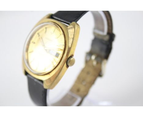 A MENS VINTAGE GARRAD GOLD TONE WATCHAutomaticIn working order