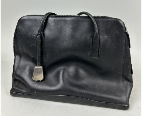 A PRADA BLACK LEATHER HAND BAG40cm x 30cm