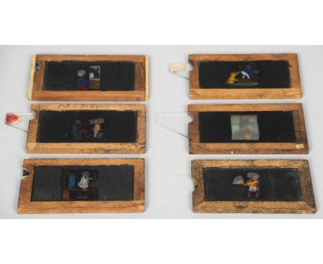 Six vintage animated projector slides  (6)
 CONDITION REPORTS: Generally in good condition, expected wear.