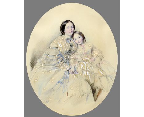 JEAN EDUARD LACRETELLE (1817-1900) French
A Portrait of a Lady and Daughter (Mrs Susan Arkwright and Her Daughter Ellen Mary)