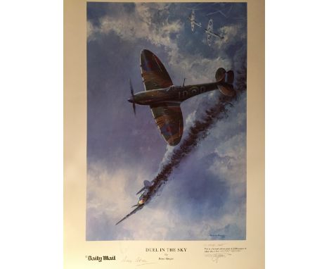 *AR PETER HOGAN (20th/21st century) British
Duel in the Sky
Limited edition Daily Mail artists proof print
Signed in pencil t
