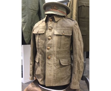 WWI LOCAL INTEREST: A collection of WWI Norfolk Regiment uniform and effects consisting of service dress tunic with four pock