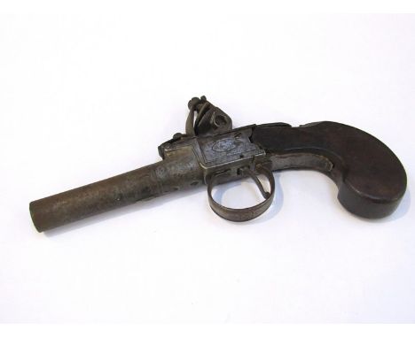 A circa 1780-1800 flintlock pistol by Sharpe of London, engraved lockplate, a/f     ANTIQUE FIREARM: No license required