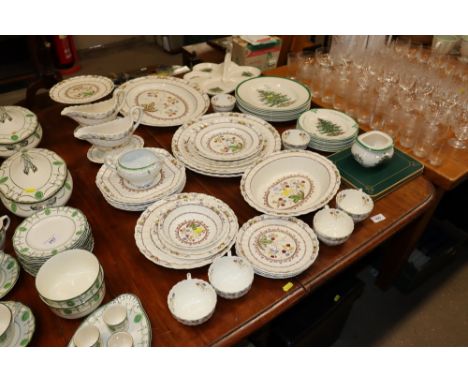 A quantity of Copeland Spode "Spode's Cowslip" dinnerware; and a collection of Spode "Christmas Tree" pattern dinnerware
