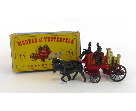 A Matchbox Models of Yesteryear Y-4 London Shand Mason horse drawn fire engine, boxed