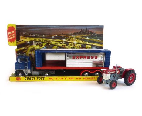 A Corgi Major 1137 Ford Tilt Cab, together with a Corgi 66 Massey-Ferguson 165 Tractor, both boxed (2)