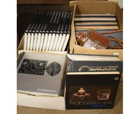 Large selection of literature relating to photography to include; multiple volumes 'Photographing Nature', folders of vintage